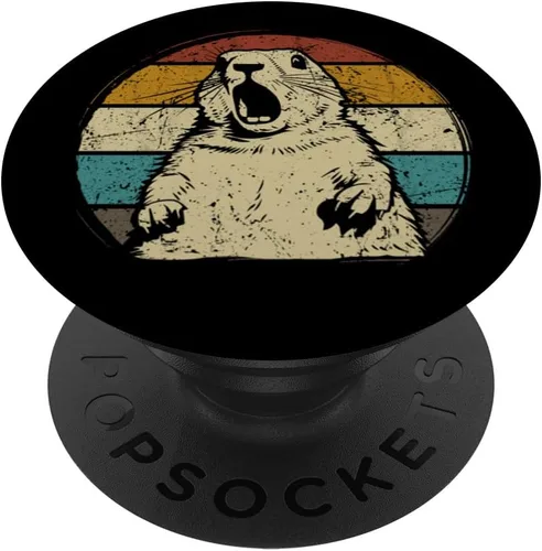 Miniatura 6 de Perro de la pradera vintage para amantes de los perros de la pradera 60s 70s retro PopSockets MagSafe PopGrip para iPhone