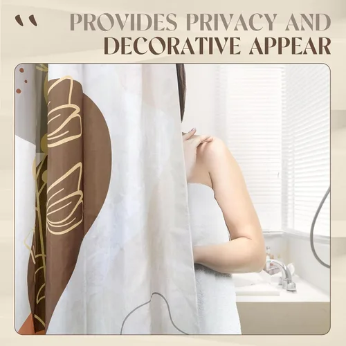 Miniatura 5 de EOSAHR Cortinas de ducha modernas para decoración de baño, cortina de ducha bohemia lavable para arte abstracto, artículos esenciales