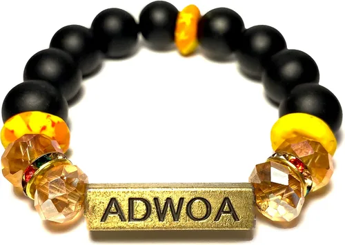 Miniatura 26 de Pulseras africanas tradicionales con nombre nacido en el día para mujeres de Ghana, materiales naturales, ajuste cómodo y holgado