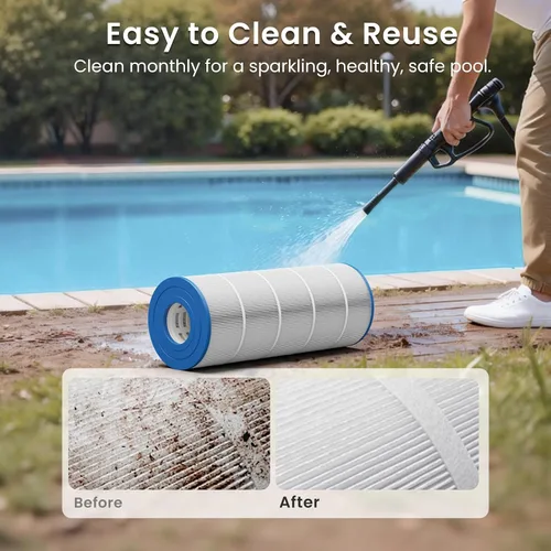Miniatura 7 de Future Way Cartucho de filtro de piscina CC1500e de repuesto para Hayward XStream CC1500, reemplazo de Hayward CCX1500RE, Pleatco PXST150, Unicel