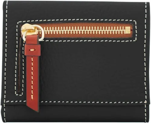 Miniatura 4 de Dooney & Bourke Billetera, billetera pequeña con solapa de grano de guijarros para tarjetas de crédito