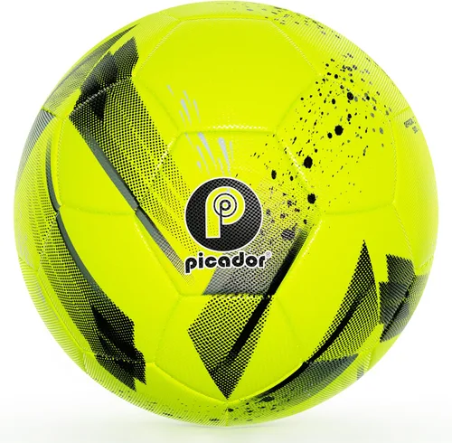 PP PICADOR Balón de fútbol de tamaño 5, oficial para adultos y jóvenes, pelotas de fútbol para deportes al aire libre e interiores con bomba (verde
