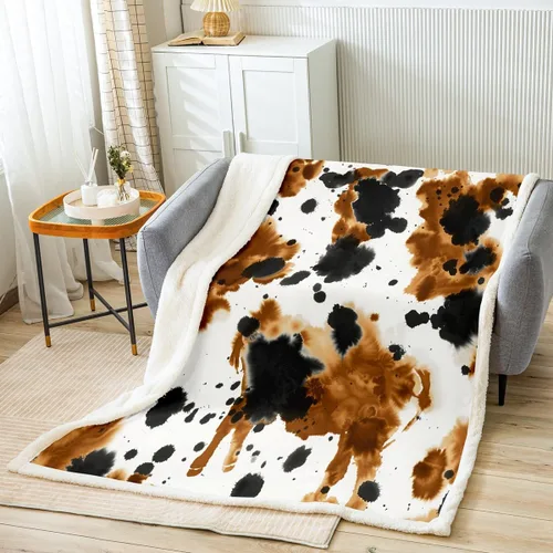 Miniatura 10 de Manfei Manta de unicornio Kitten Kawaii con diseño de gato y unicornio para sofá, nubes arcoíris, estrellas, corazones, manta de cama para niños
