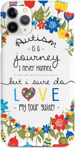 Miniatura 8 de Inspired Cases - Funda con textura 3D para iPhone Xs Max - Funda protectora de goma para iPhone Xs Max de Apple - El autismo es un viaje
