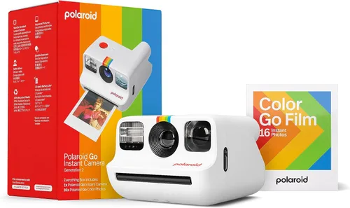 Polaroid Go Generation 2 - Mini cámara instantánea + paquete de película (16 fotos incluidas) - Blanco (6282)