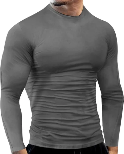 Miniatura 69 de Camisas de compresión atléticas de manga larga para hombre, capa base, camisa de entrenamiento atlético, camisas de compresión, camisetas deportivas