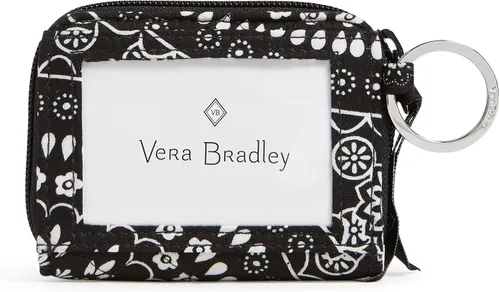 Miniatura 3 de Vera Bradley Cartera pequeña de algodón con cremallera para mujer con protección RFID
