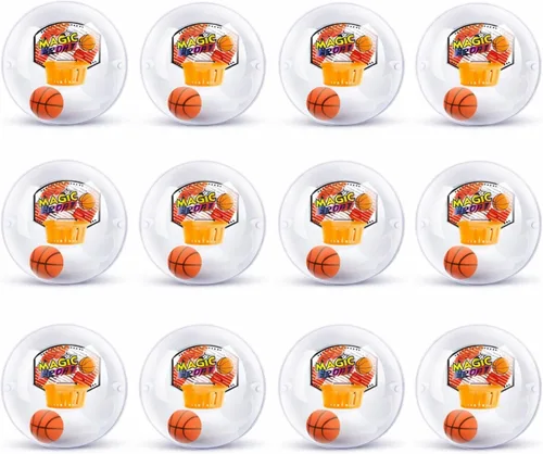 Liberty Imports Paquete de 12 mini baloncesto electrónico de mano para disparar y puntuar juego de aro con luces LED y sonidos, juguetes a granel,