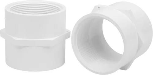 Miniatura 35 de Paquete de 10 Adaptadores Conectores de Acoplamiento de Tubería de PVC de Rosca Doble Hembra de 1 pulgada (F x F) SCH40 Acoplamiento de Tubería