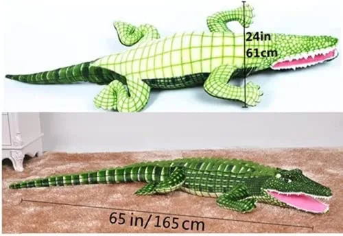 Miniatura 2 de JOSON 65 "(65.0 in de largo de gran tamaño de peluche feroz animal de peluche cocodrilo simulación cocodrilo
