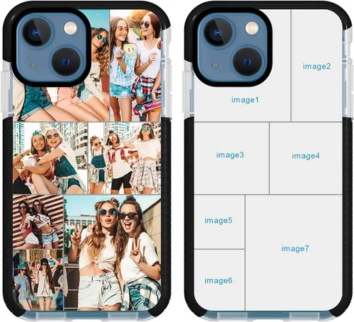 Miniatura 9 de Funda de teléfono personalizada para iPhone 13 Mini, funda personalizada de fotos de collage de múltiples imágenes, resistente a los arañazos, a
