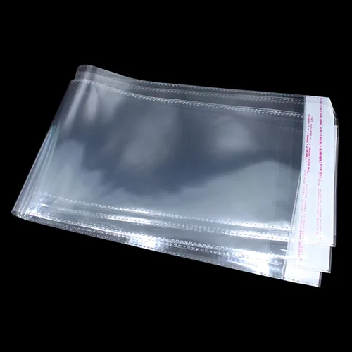 Miniatura 3 de PABCK Paquete de 100 bolsas de embalaje transparentes autoadhesivas para cabello lacio con agujero para colgar, almacenamiento de pelucas, cuidado