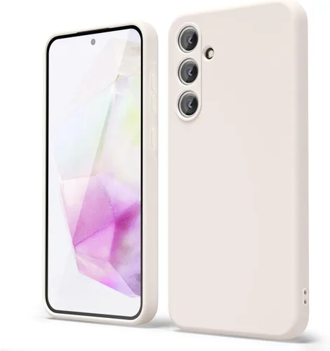 Miniatura 198 de oakxco Funda para teléfono Samsung Galaxy A12 con agarre de silicona líquida, linda delgada fina suave cubierta de gel de goma TPU lisa para mujeres