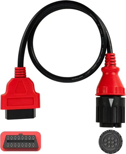JUTA Adaptador OBD2 de 10 pines a 16 pines para BMW Motorcycles Año 1996 a 2016 OBD-II Cable de diagnóstico - 2 pies/24.8 in