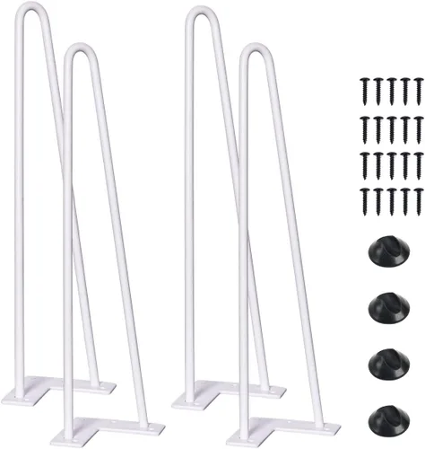 Miniatura 15 de SMARTSTANDARD Patas de muebles de horquilla de alta resistencia de 4 pulgadas, proyectos de bricolaje de metal para el hogar para soporte de TV