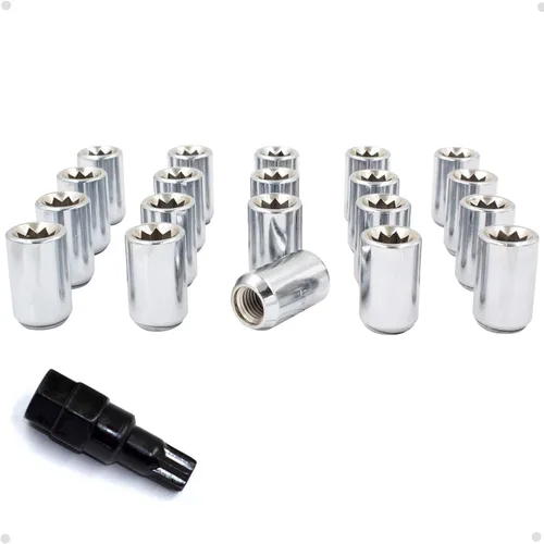 Miniatura 15 de Wheel Accessories Parts 20 tuercas de extremo abierto de 1/2 a 20 roscas de 0.827 in de largo, color negro, 3/4 pulgadas, 0.748 in, hexagonales