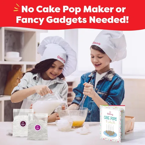 Miniatura 8 de Kit de Hornado de Pop Cakes DIY de Baketivity para Niños - Ingredientes Pre-medidos, Suministros de Decoración Deliciosas paletas de pastel