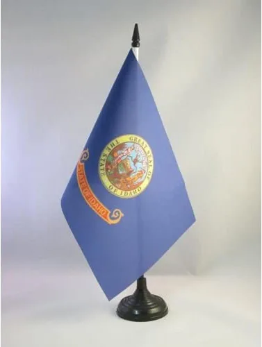 Miniatura 39 de Bandera de mesa de Colorado de 4 x 6 pulgadas, bandera de escritorio del estado de Colorado de EE. UU., 5.9 x 3.9 in, palo y base de plástico negro