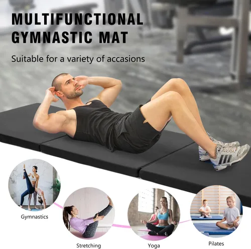 Miniatura 2 de Tapete de yoga grueso de 2 pulgadas para gimnasio en casa, ejercicio, gimnasia, volteras, pilates, equipo de danza, tapete de juego de espuma
