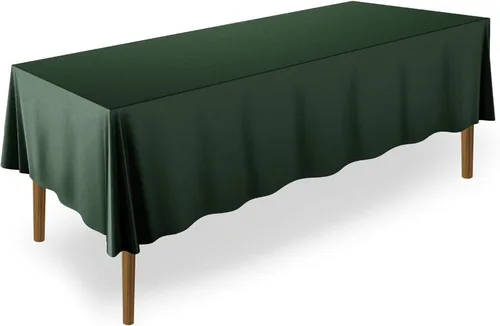 Miniatura 30 de Lann's Linens - Mantel rectangular de tela de poliéster de primera calidad para bodas, banquetes y restaurantes Blanco