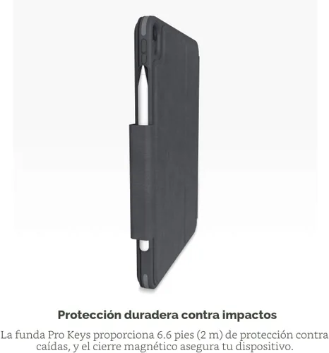 Miniatura 6 de ZAGG Pro Keys - Funda desmontable y teclado inalámbrico para Apple iPad de 10.2 pulgadas (Gen 9, 8, 7) - Emparejamiento Bluetooth, teclas