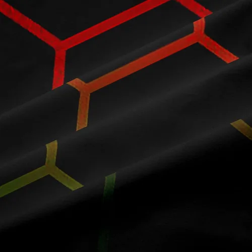 Miniatura 47 de Feelyou - Cortinas de ventana en forma de panal, tema geométrico hexagonal con luces de neón verdes, para chicos adolescentes y hombres, elegante