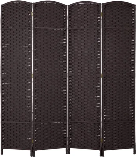Miniatura 9 de Divisor de habitación, 6 paneles de 5.6 pies de alto, pantalla de privacidad impermeable, marco de madera, divisores de habitación y pantallas
