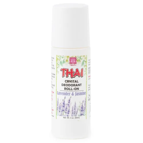 The Beauty Box - Desodorante de cristal tailandés roll-on – Desodorante natural de alumbre de potasio para mujeres y hombres – 3 onzas sin pruebas