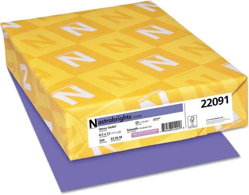 Neenah Paper 21911 Astrobrights Cartulina de colores, 8.5 pulgadas x 11 pulgadas, 65 lb/176 GSM, azul despejado, 250 hojas