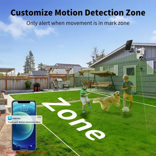 Miniatura 7 de ESCANU Cámaras de seguridad solares inalámbricas para exteriores, cámaras para seguridad del hogar con doble lente, panorámica/inclinación de 360°