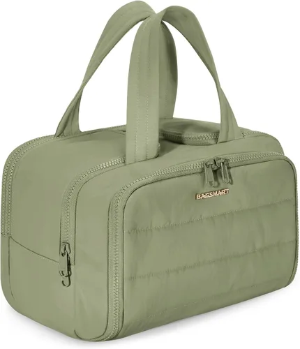 Miniatura 25 de BAGSMART Bolsa de Aseo de Viaje, Bolsa de Aseo Resistente para Mujeres, Bolsas de Aseo Ampliamente Abiertas y Esponjosas para Viajar, Organizador