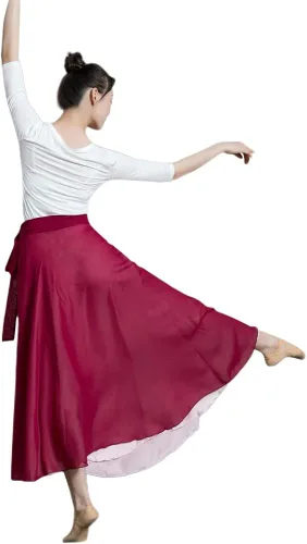 Miniatura 3 de ROYAL SMEELA Falda de baile para mujer, falda larga de ballet, falda larga fluida, falda de baile moderna contemporánea, falda de baile