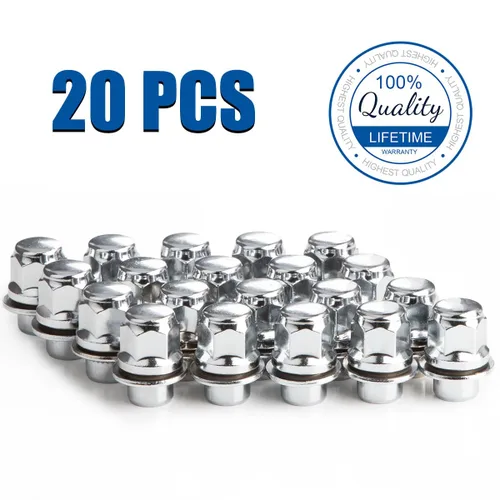 Miniatura 8 de GAsupply M12x1.25 Tuercas de rueda, 20 piezas estilo OEM de fábrica con asiento magnético de 12 mm x 1.25, tuercas de rueda hexagonales de 13/16" 21