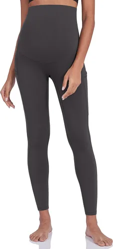 Miniatura 5 de Enerful Leggings de entrenamiento de maternidad para mujer, sobre el vientre, ropa activa, atléticos, suaves, pantalones de yoga con bolsillos