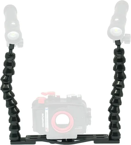 Miniatura 4 de Nitescuba Bandeja doble flexible para cámara subacuática - Soporte estabilizador de mano para GoPro, Sony RX100 y PT-059 carcasa de cámara compacta