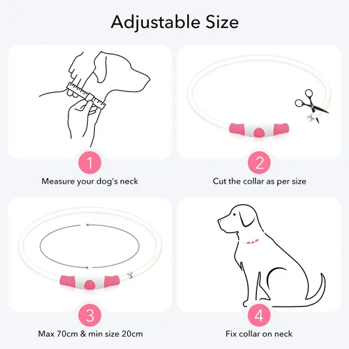 Miniatura 6 de Colaseeme Collar de perro con luz LED, collar de perro con luz, recargable por USB, TPU brillante, luz de seguridad, luces para perros medianos