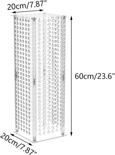 Miniatura 6 de Nuptio Centros de mesa de boda para mesas jarrones, 2 piezas de 23.6 pulgadas de alto, jarrón de flores para decoración de mesas de fiesta, elegante