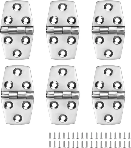 Miniatura 7 de Bisagras de escotilla de barco, bisagras marinas de acero inoxidable, 3 pulgadas x 1.5 pulgadas (2.992 x 1.496 in), sin ruido, acero inoxidable 316