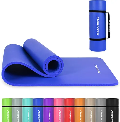 MSPORTS Esterilla de yoga premium antideslizante gruesa – Esterilla de ejercicios extra cómoda para entrenamientos en casa, pilates, estiramiento y