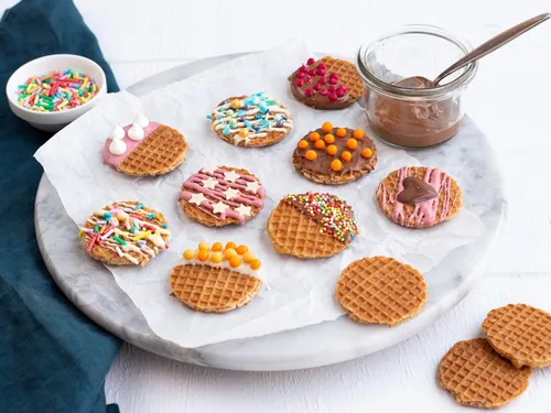 Miniatura 6 de DAELMANS Stroopwafels, gofres holandeses tostados suaves, caramelo, aperitivo de oficina, regreso a clases, tamaño mini, lácteos kosher, auténtico