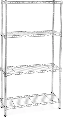 Miniatura 3 de Shelving Inc. Estantería de alambre cromado de 8 pulgadas de profundidad x 30 pulgadas de ancho x 72 pulgadas de alto con estantes de 4 niveles