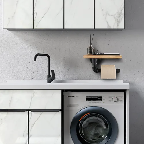 Miniatura 7 de Livabber Portarrollos de papel higiénico de tubo industrial, estilo vintage, soporte de pared para baño, sala de estar y cocina