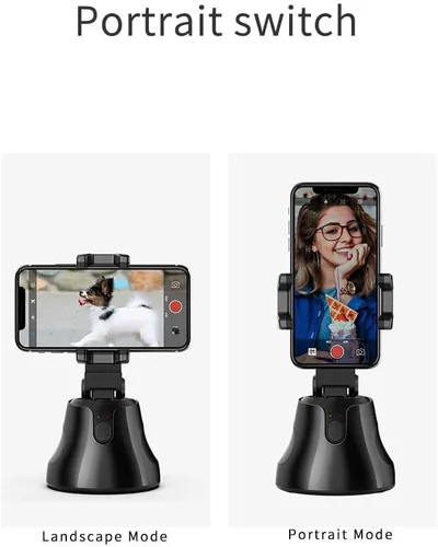Miniatura 4 de Robo 360 Rotation Smart AI cardán, soporte de seguimiento automático de cara y objetos, 360° manos libres, fotos y grabación de video en vivo