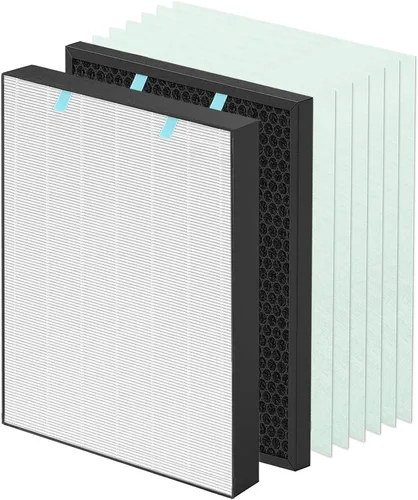 Miniatura 9 de 2 juegos de filtros Air400 de repuesto para purificador de aire Bissell Air400, paquete de carbón activado HEPA 3365, incluye filtros Hepa 2521 y 2