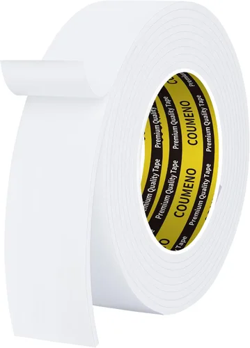 Miniatura 7 de Cinta adhesiva de espuma EVA de una sola cara de 1.2 pulgadas x 16.4 pies, burlete de espuma blanca, sello de puerta y cinta aislante de ventana