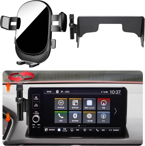 Miniatura 3 de Soporte de teléfono de coche para Honda Civic 2016-2021, negro, se adapta a iPhone y todos los teléfonos inteligentes Auto Lock Manos Libres