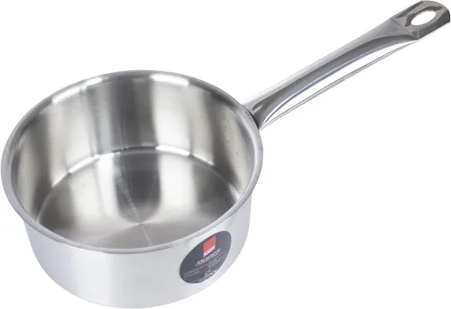 KAPP Cacerola de acero inoxidable de tres capas de 2 cuartos de galón, cocina o restaurante, apta para lavavajillas, apta para horno, no incluye tapa