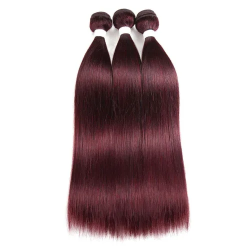 Miniatura 9 de REMY HAIR paquetes de cabello humano lacio 99J Borgoña paquetes 1 paquete 24 pulgadas 100% cabello humano Rojo granate 1 paquete