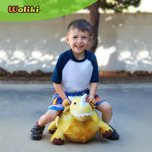 Miniatura 6 de WALIKI Caballo Saltarín Inflable Caballo Inflable de Salto para Niños Caballo de Salto (Triceratops)