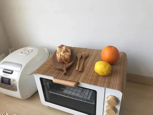 Miniatura 5 de Mantel individual para mesa de comedor, 2 piezas, resistente al calor, resistente a las manchas, antideslizante, lavable, de bambú, mantel